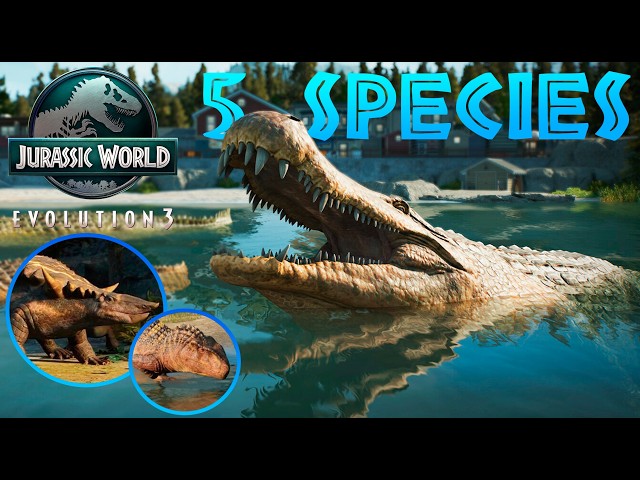 5 NEW SPECIES - POSTOSUCHUS AND MORE - Crocodilia Coast | Jurassic World Evolution 3