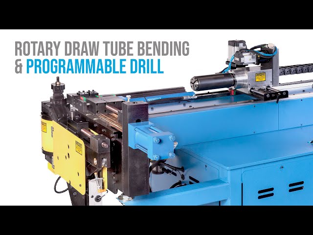 Advanced Pipe Bending | Bender w/Programmable Drill | CNC rotary draw tube bender – servo controlled
