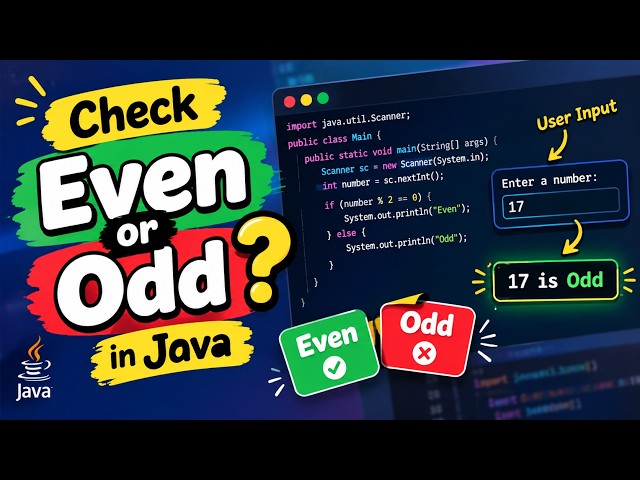 How to Check Even or Odd in Java? | Simple Java Program