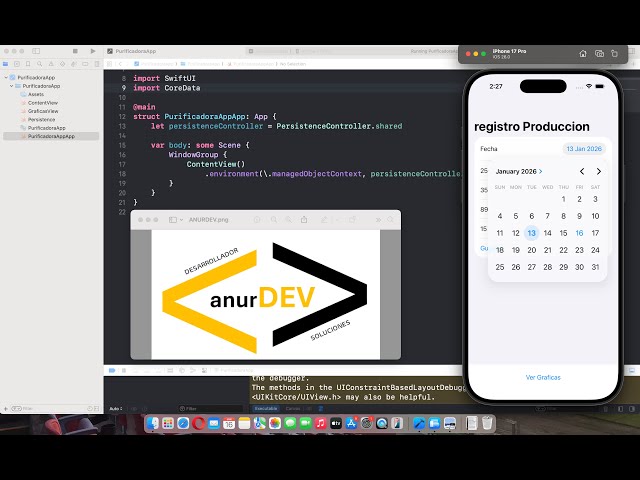 ANURDEV  |  APP REPORTE DE PRODUCCION CON GRAFICAS EN XCODE |  SWIFT IOS PROGRAMING 006