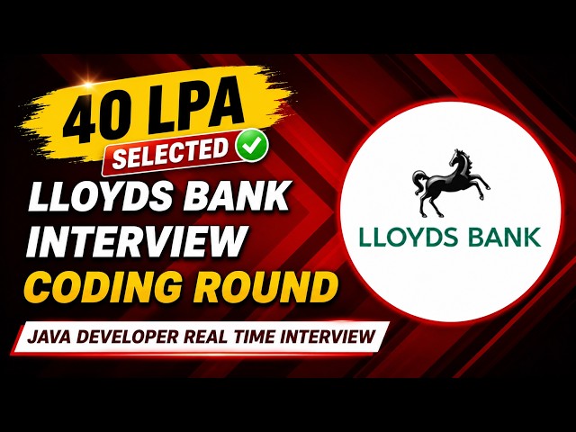 LLoyds Bank Live test for Senior Software Engineer Selected