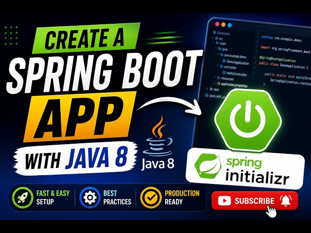 Create Spring Boot App with Java 8 Using Spring Initializr | Step-by-Step Guide