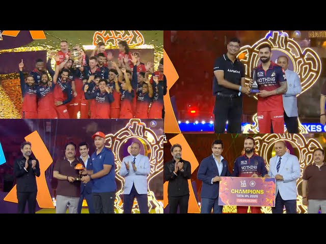 RCB Team Trophy Celebration & All IPL Awards & Post Presentation, IPL Final 2026