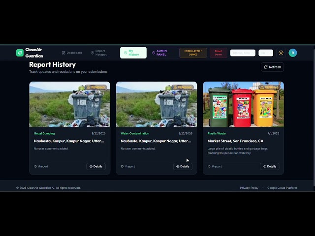 CleanAir Guardian AI | AI-Powered Air Quality Monitoring Platform 🌍🤖