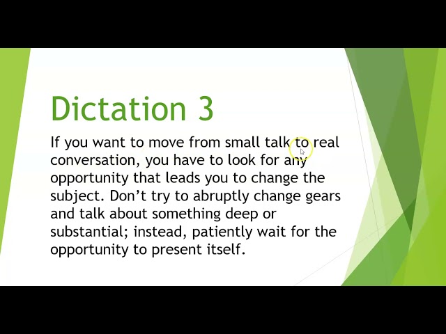Advanced Dictation 1