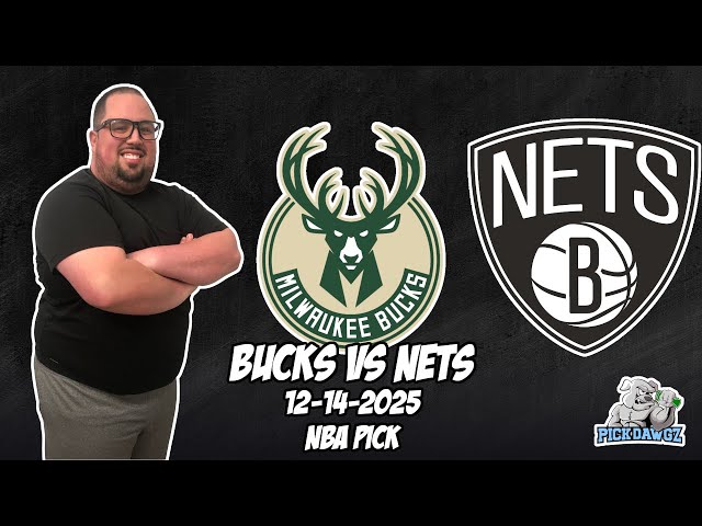 Milwaukee Bucks vs Brooklyn Nets 12/14/25 NBA Free Picks & Prediction | NBA Betting Tips