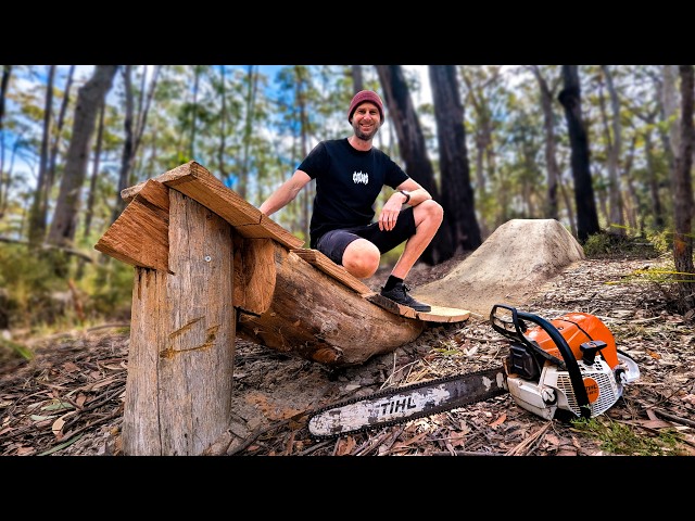I built a new jump on my mountain bike trail