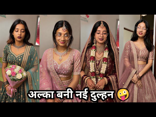 अल्का बनी नई दुल्हन 🤪 || Alka#trending#funny #relatable #apachho# mix funny video