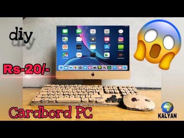How to make apple iMac Computer project model with cardboard for students of any class