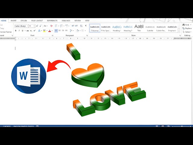 Create 3D Text Design in MS Word | How to Create 3D Text in MS Word | Hindi Tutorial