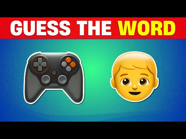 Guess The Word by Emoji 🧠 35 Questions | Emoji Quiz