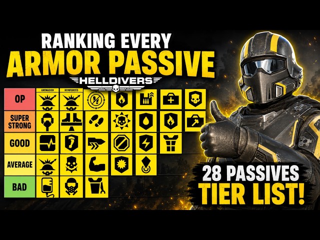 The BEST Armor Passives in Helldivers 2 Ranked