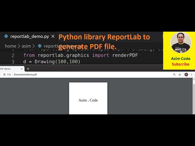 Python library ReportLab to generate PDF file