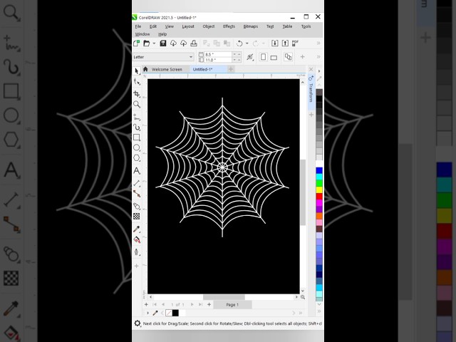 How to Create a Spider Web Vector in CorelDRAW Using Blend Tool#shortvideo