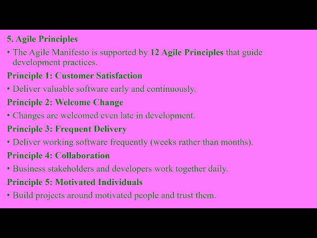 Agile Manifesto and Principles