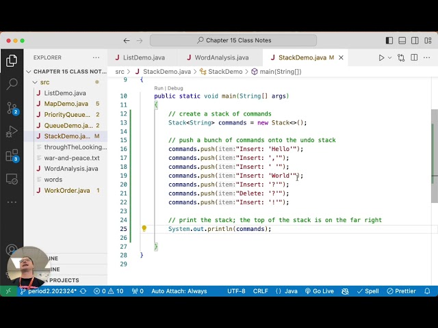 Software Engineering Data Structures 02.10: stacks