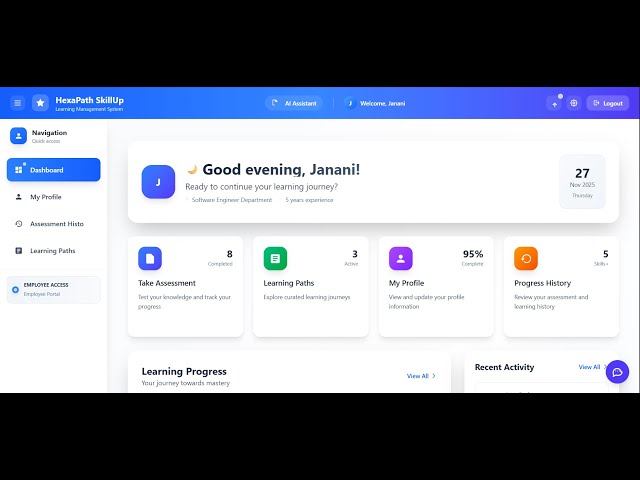 AI Powered Upskilling Platform Demo 🚀