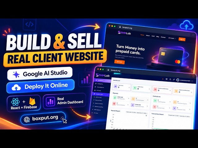 Build & Sell a REAL Client Website with Google AI Studio | Admin Dashboard + Live Deployment