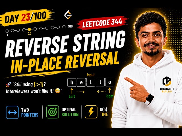 Reverse String in Python | LeetCode 344 | Two Pointers | Interview Approach | DSA Day 23