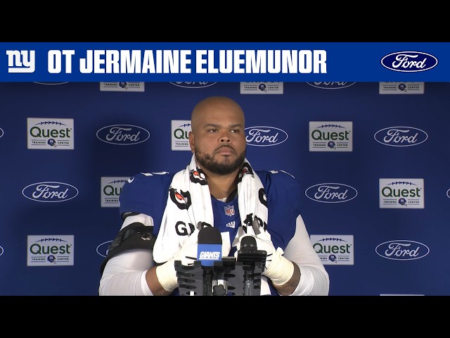 Jermaine Eluemunor on First Practice in Pads | New York Giants