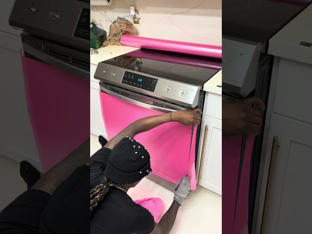Appliances Wrapped In Satin Pearl Princess Pink🌸💫#atlanta #appliances #pink #home