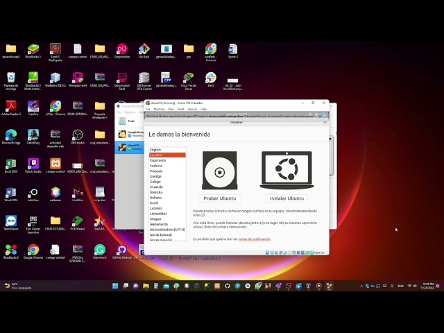 Instalación de un sistema operativo de software libre - crear una Maquina Virtual de Linux Ubuntu.