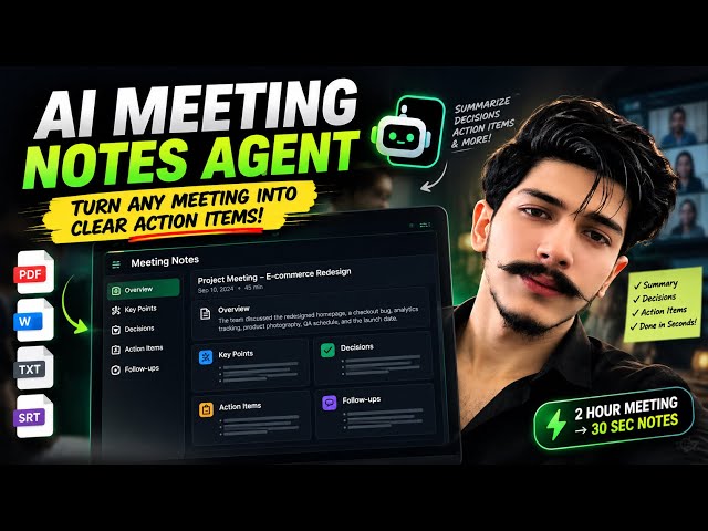 I Built an AI Meeting Notes Agent with Python 🤖📝 | FastAPI + LLM
