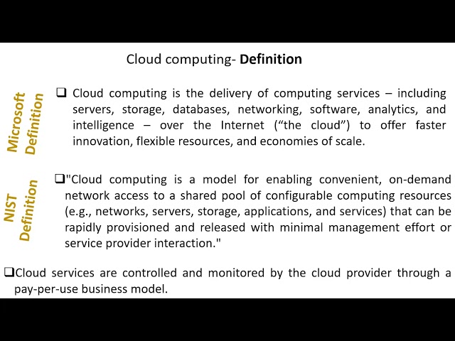 Cloud Computing Definition