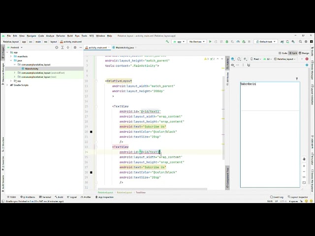 Android Fundamentals - RELATIVE LAYOUT