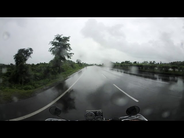 Motorbike Trip (360 video) - Virar to Thane in Mumbai rains