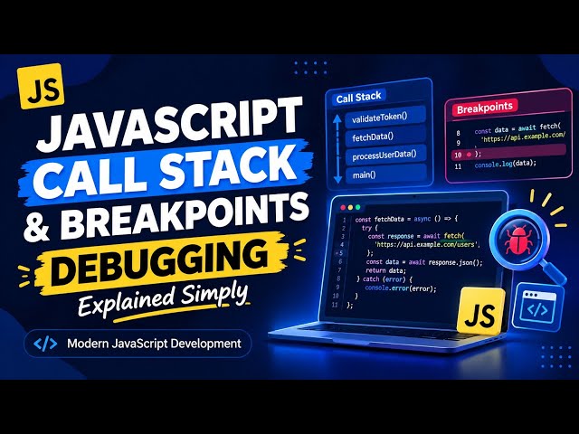 JavaScript Call Stack & Breakpoints 🔥 | Debugging Explained Simply #webdevelopment #javascript 