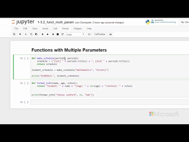 30 Python Beginner Strings and Functions - Multiple Parameter Function