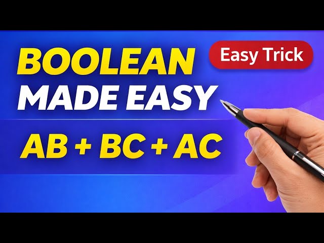 Simplify Boolean Expression Easily | AB + BC + AC Proof in Tamil