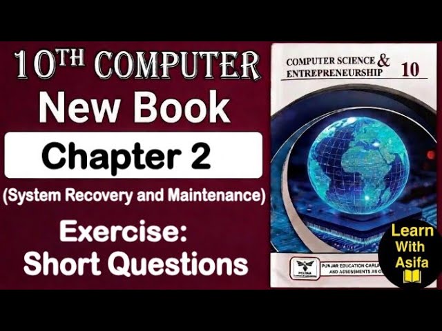 10Th Class Computer New Book 2026 Chapter 2 || Exercise Short Questions