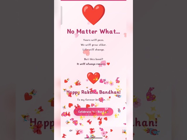 I Made a Rakhi Surprise Website for My Siblings ❤️ | HTML, CSS & JavaScript | Raksha Bandhan