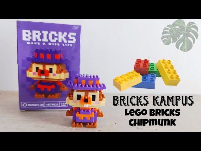 How to Build Lego Bricks Chipmunk || Tutorial Cara Membuat Bricks Chipmunk W2601-35 Lengkap