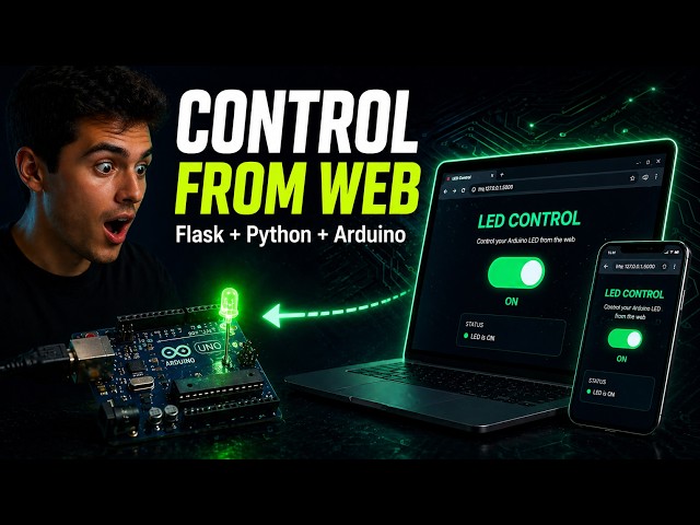 Control an LED from a Website with Python & Flask  | Arduino Project 🔥