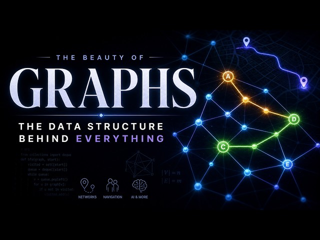 Graph Data Structures Explained Visually: BFS, DFS, Dijkstra & MST in One Video