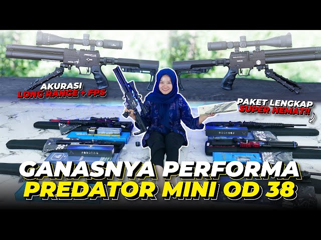 KECIL TAPI GANAS 🔥 AKURASI SENAPAN PCP PREDATOR MINI JARAK 50M & PILIHAN PAKET LENGKAP HARGA HEMAT