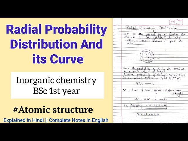 Radial Probability Distribution Curve || Atomic Structure || Bsc 1st year Inorganic Chemistry