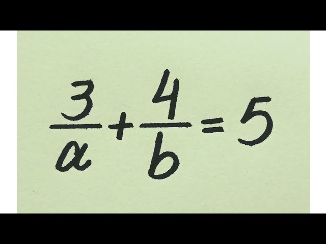 Solving a "Harvard" University Entrance Exam Question | Find (a,b)=?
