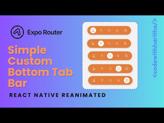 Simple custom bottom tab bar with React native reanimated