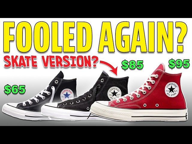 Are Skateboarding Chuck Taylors REALLY more Durable? Cons vs Chuck 70 vs CTAS