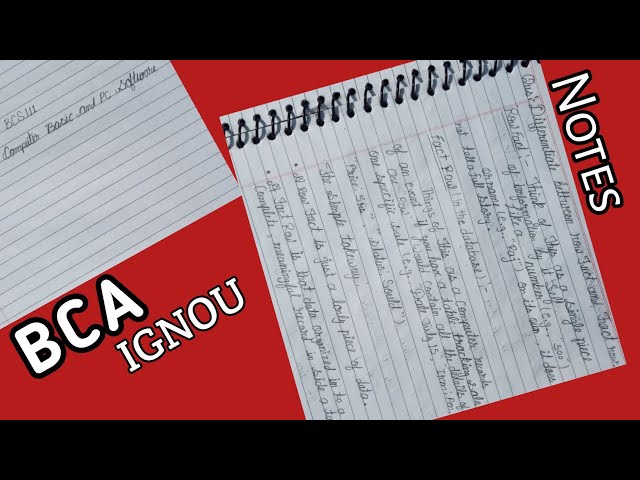 Computer Basics & PC Software | Notes | IGNOU BCA NEW