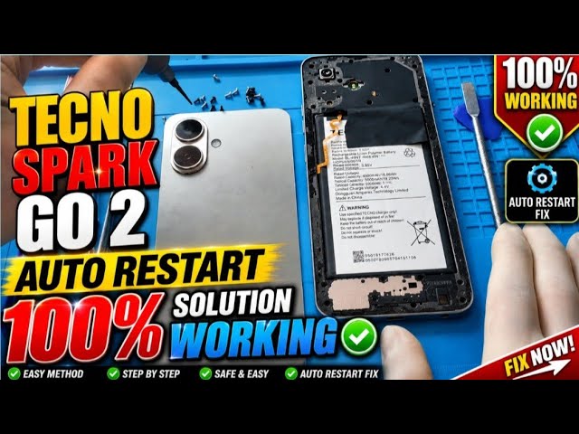 How to Fix Auto Restart on Tecno Spark Go 2 | Restarting Problem Fix #restartproblem #autorestart 