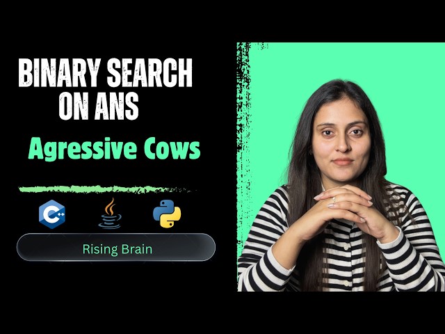 Aggressive Cows | Binary Search on Answer Pattern Explained | Brute to Optimal (Java, C++, Python)