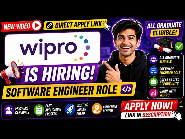 Wipro Hiring Freshers  Software Engineer Role | All Graduates Eligible  Direct Apply #fresherjobs