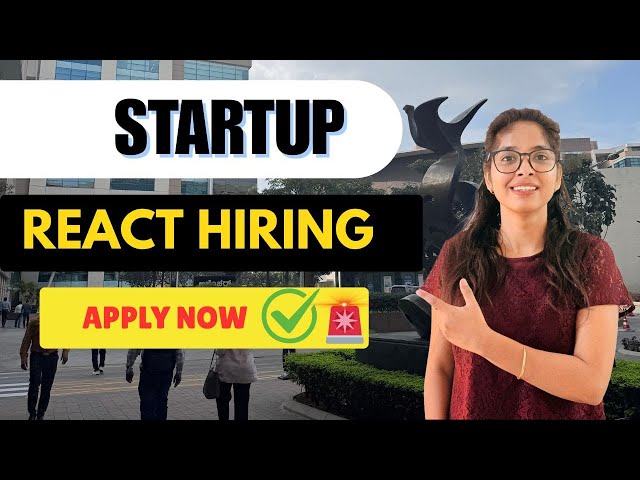 Startup React Developer Hiring 🚀 Freshers & Experienced | Apply Now 2026