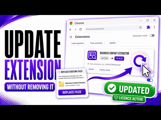 How to Update Business Contact Extractor Without Reinstalling | Chrome Extension