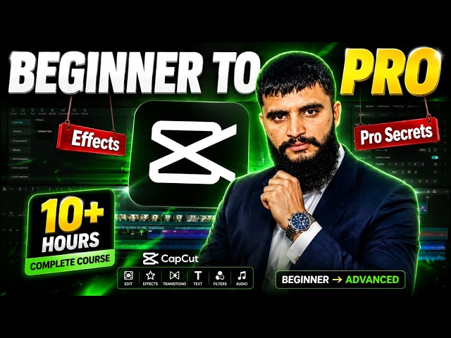 10+ Hours CapCut Complete Course | Beginner to Pro | Urdu/Hindi | Zakria Rajput